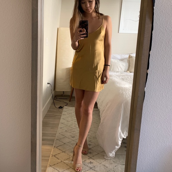 reformation silk slip dress